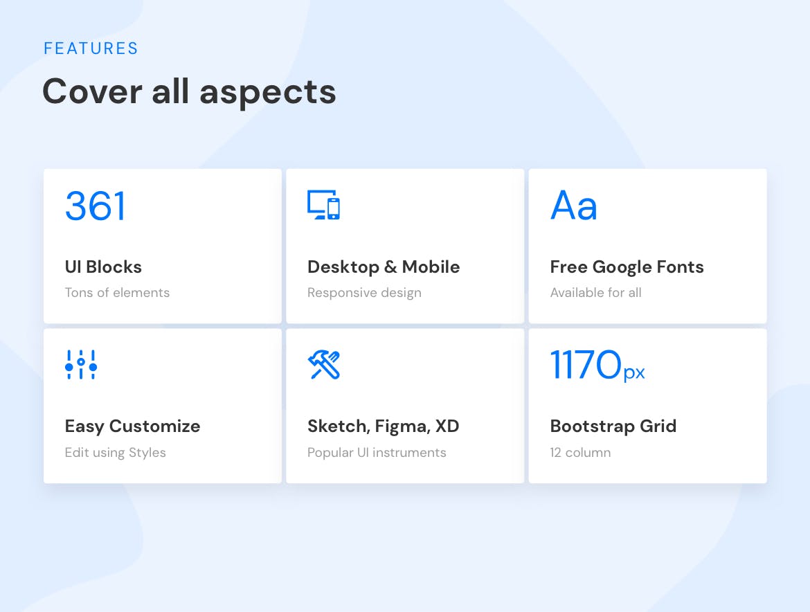 300+APP&Web区块UI线框图设计模板 Desktop & Mobile Wireframe Web UI Kit插图(1)