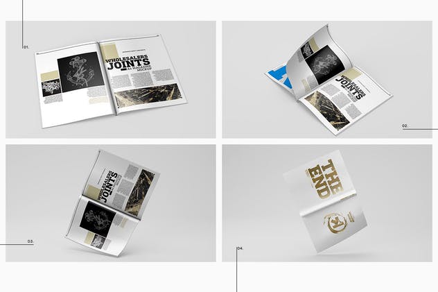 A4企业产品服务目录手册印刷品样机 A4 Magazine Catalog Mockup插图(2)