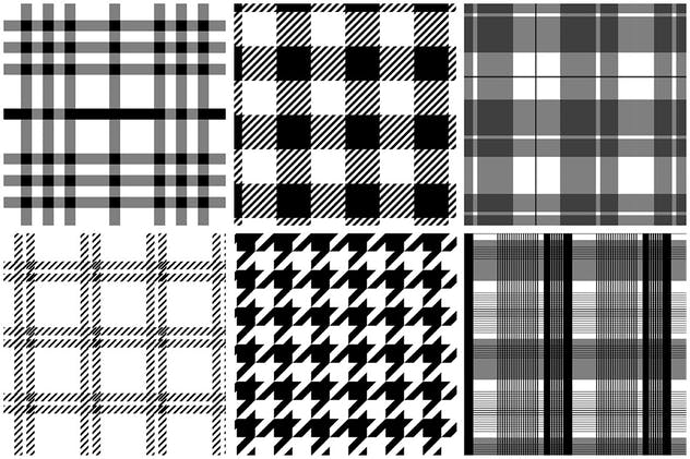 家居风格格子印花无缝图案 Plaid Seamless Patterns插图(4)