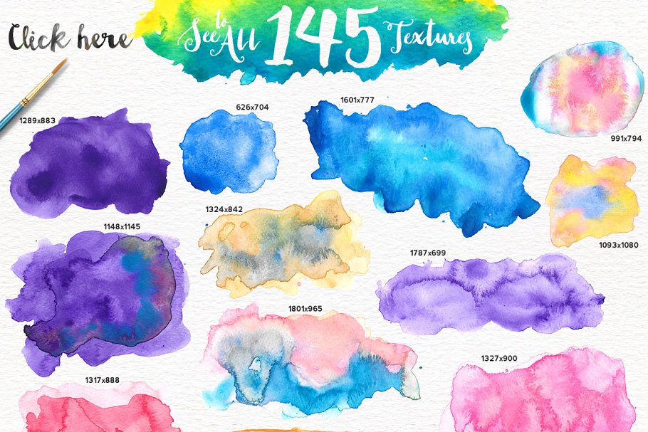 145款水彩污迹图案纹理 145 Watercolor Textures插图(2)
