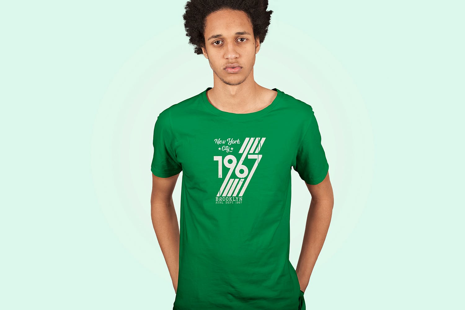 T恤印花设计模特上身效果预览样机套装v1 T-Shirt Mockup Collection 01插图(5)