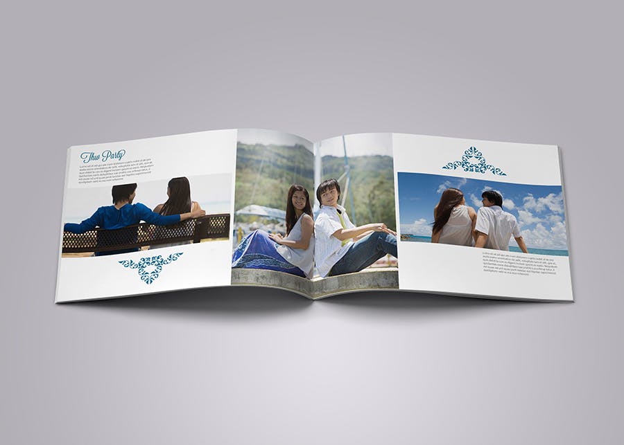 现代时尚简约风格婚纱照画册设计模板 Wedding Photo Album插图(10)