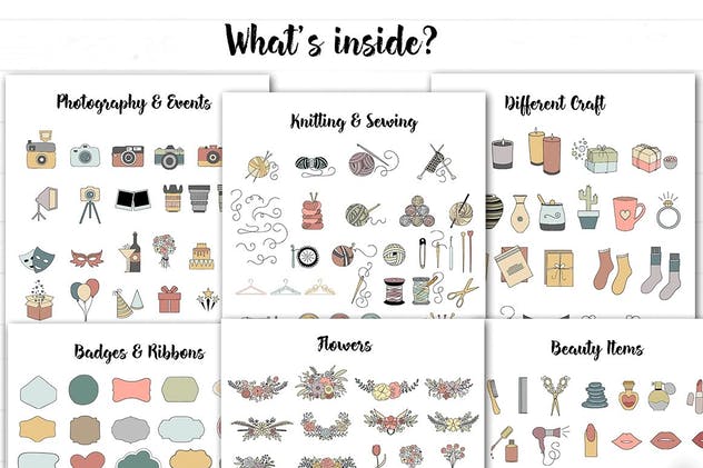 工艺品品牌Logo设计工具包 Art and Craft Logo Creator插图(1)