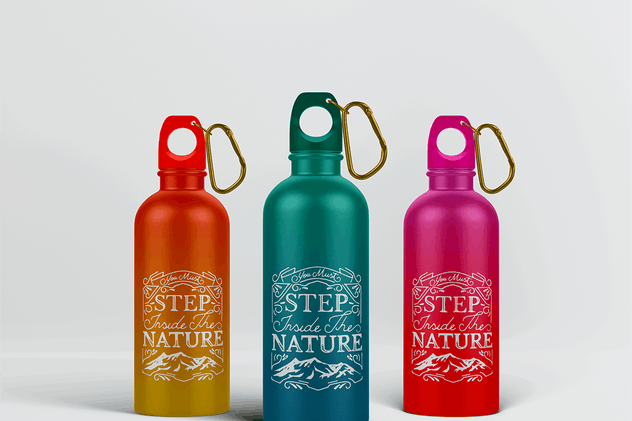 金属运动水杯外观样机模板 Reusable Water Bottle MockUp插图(1)