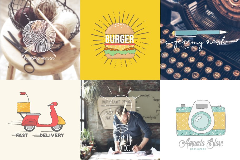 Logo设计大师工具箱[590+素材元素] Logo Toolkit – Over 590 Elements Pro插图(1)