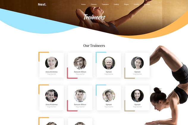 瑜伽俱乐部保健＆美容网站设计PSD模板 Yoga Club – Health Care & Beauty Center Template插图(6)