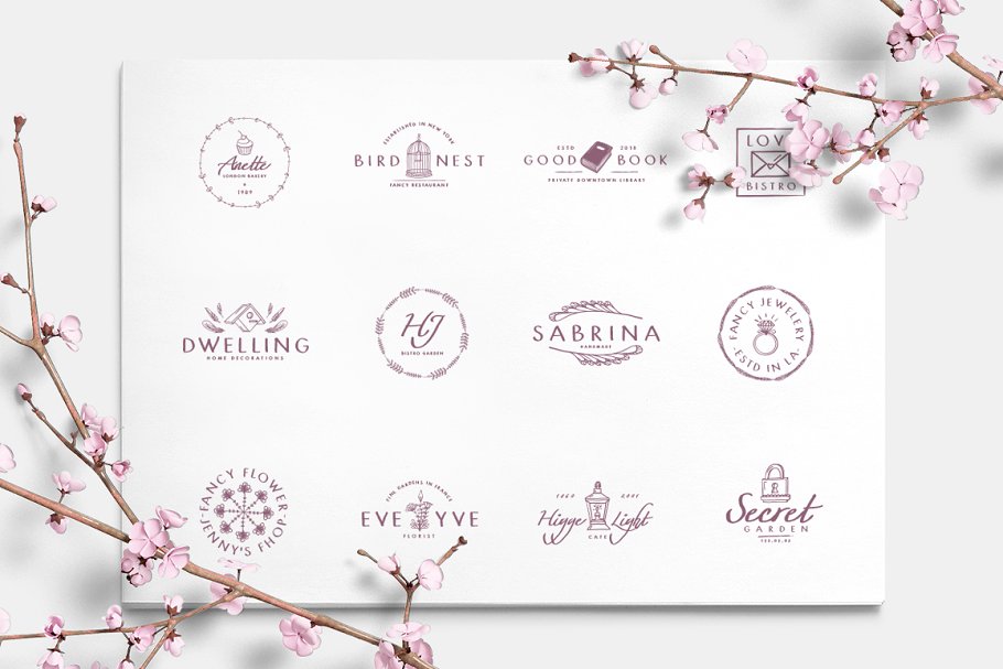 手绘字体+元素+Logo模板设计工具包 Storyland Font & Toolkit插图(9)