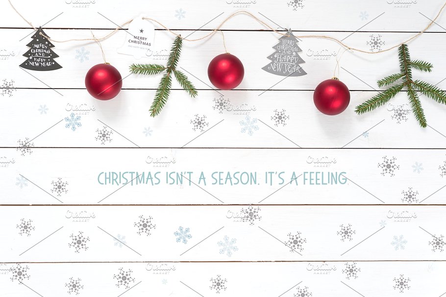 圣诞节主题照片场景样机素材 Traditional Christmas Bundle插图(6)