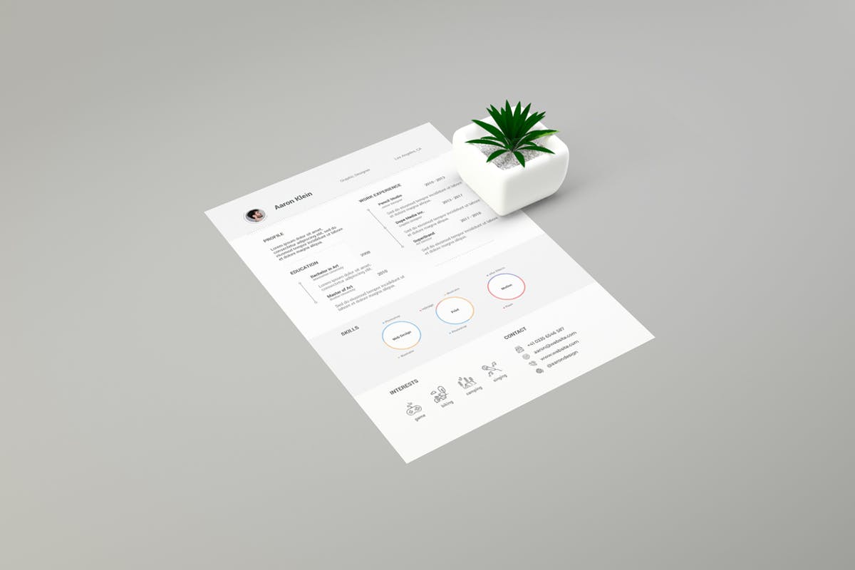 简历设计预览样机模板 Resume Mockups and Template插图
