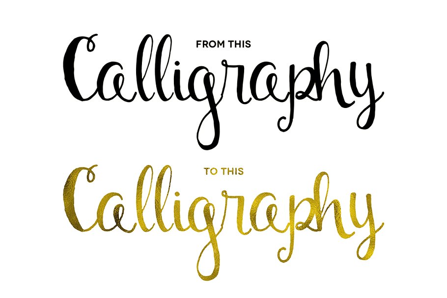 奢华金色叶子纹理图层样式 Gold Leaf Press – Glitter Update插图(3)