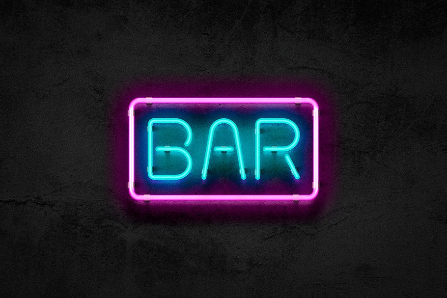 炫彩霓虹灯效果PS图层样式 Neon Underground Photoshop Effect插图(4)