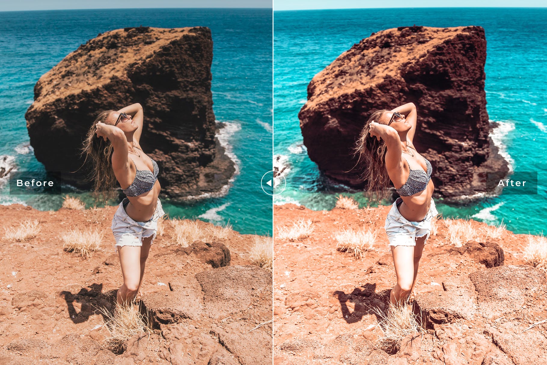 浪漫海景写真摄影照片后期处理LR预设 Kauai Mobile & Desktop Lightroom Presets插图(1)