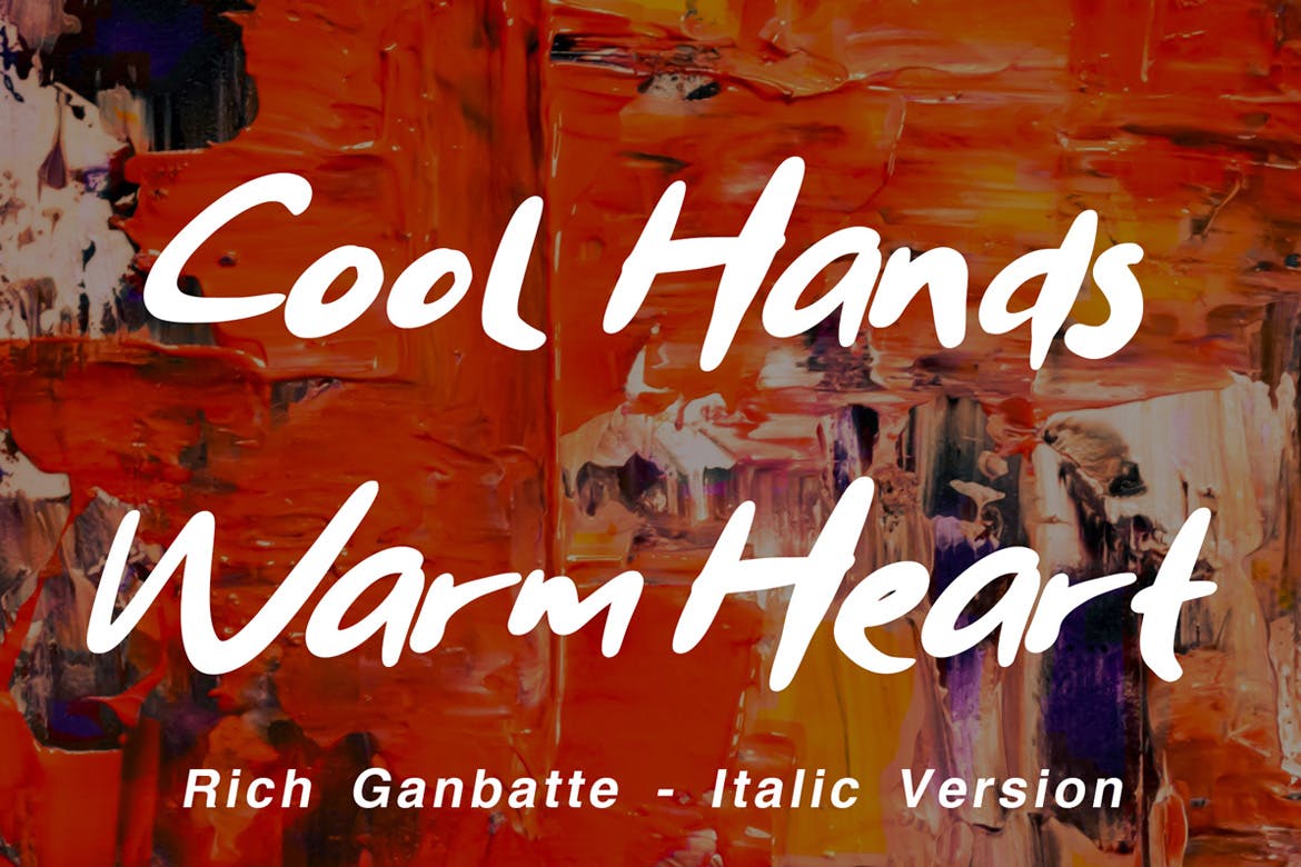 平面设计英文画笔手写字体素材库精选下载 Rich Ganbatte – Logotype Font插图(2)