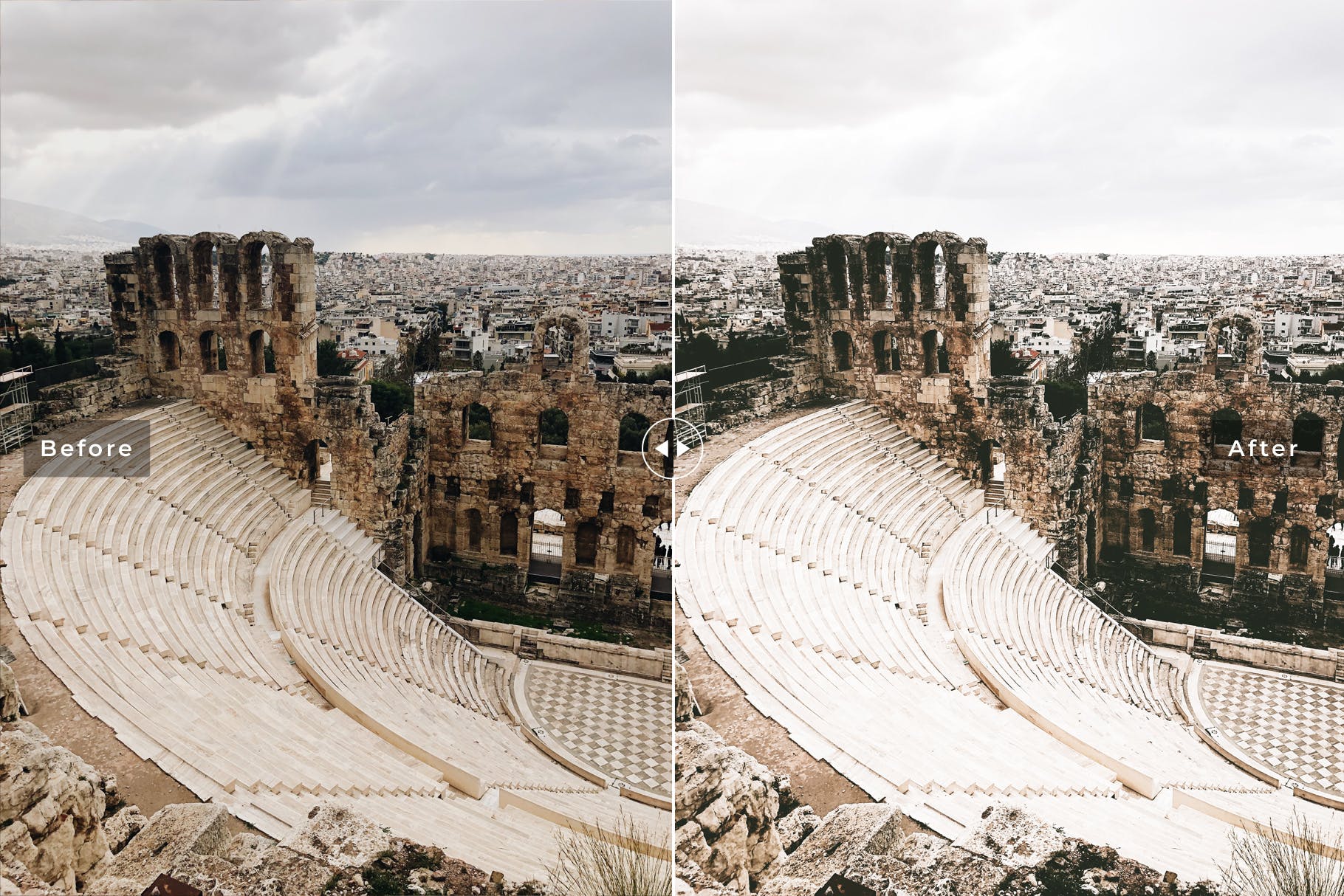 舒适暖色调景点摄影后期处理素材库精选LR预设 Athens Mobile & Desktop Lightroom Presets插图(4)