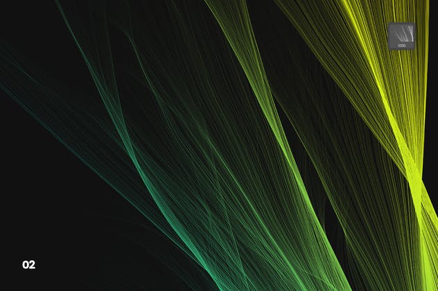 数码仿真柔顺头发特效图案PS笔刷 Digital Smooth Flow of Hairs Photoshop Brushes插图(2)