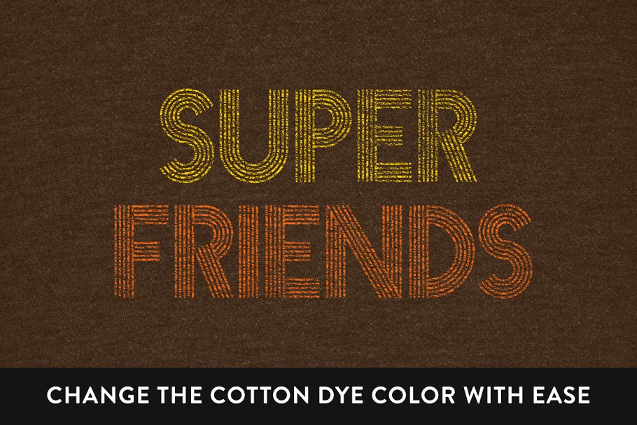 复刻 70s-80s T恤效果纹理图层样式 RetroTee-Worn Tee Effect Pack插图(2)