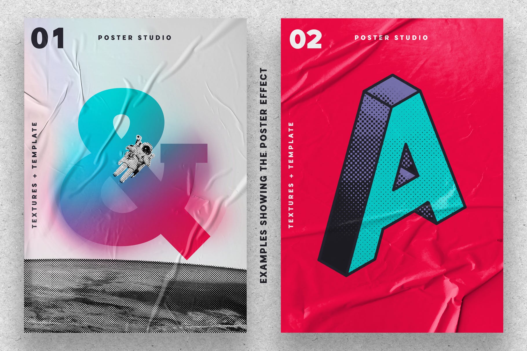 海报张贴效果图样式生成PS笔刷 Poster Studio for Photoshop插图(2)