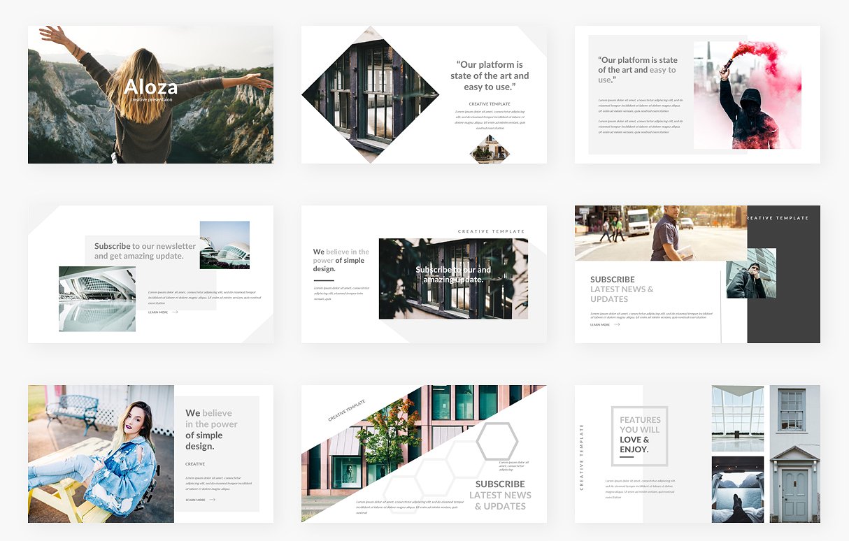 134页独特极简的谷歌幻灯片模板下载[ppt,pptx]插图