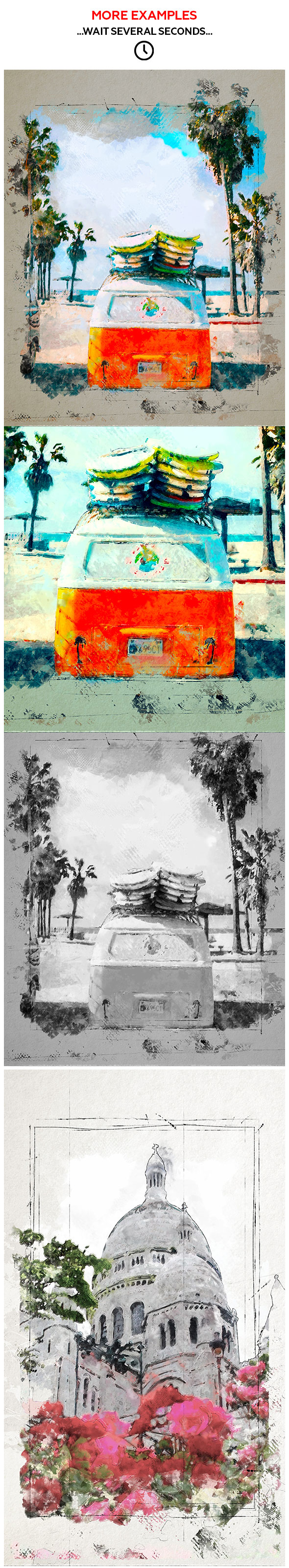 独特的水彩风格处理的PS动作下载 Unique Photoshop Action [atn]插图(1)