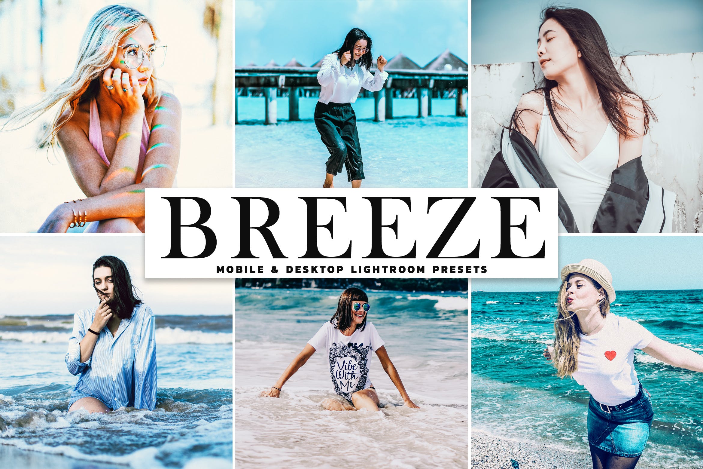 海边沙滩摄影后期处理LR调色预设 Breeze Mobile & Desktop Lightroom Presets插图