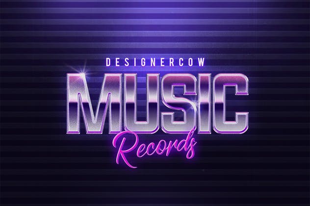 11款80年代复古文特效PS图层样式V3 80s Text Effect V3插图(10)