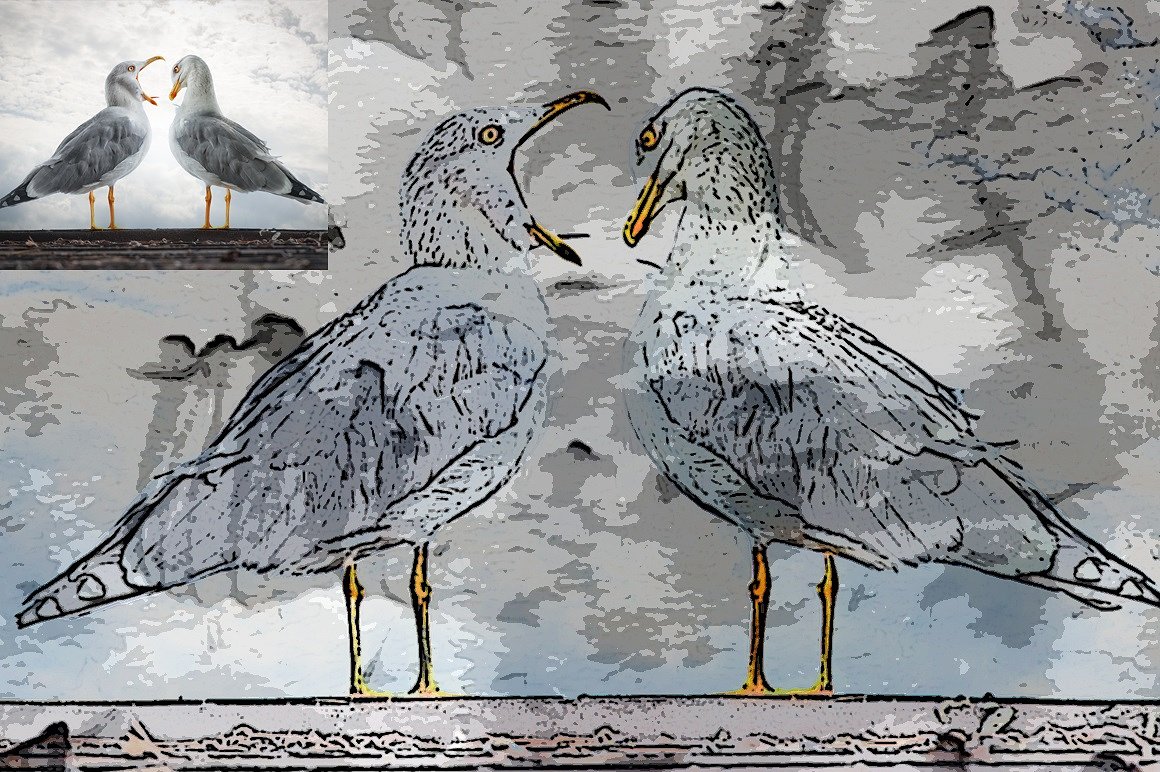 快速转简笔水彩手绘效果PS动作 Water Panting Photoshop Action Vl10插图(6)