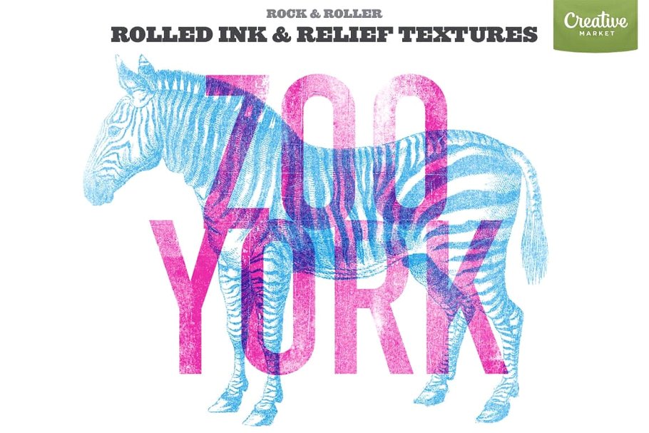 旧书刊印刷油墨风格纹理&PS动作 Letterpress relief printing kit插图(1)