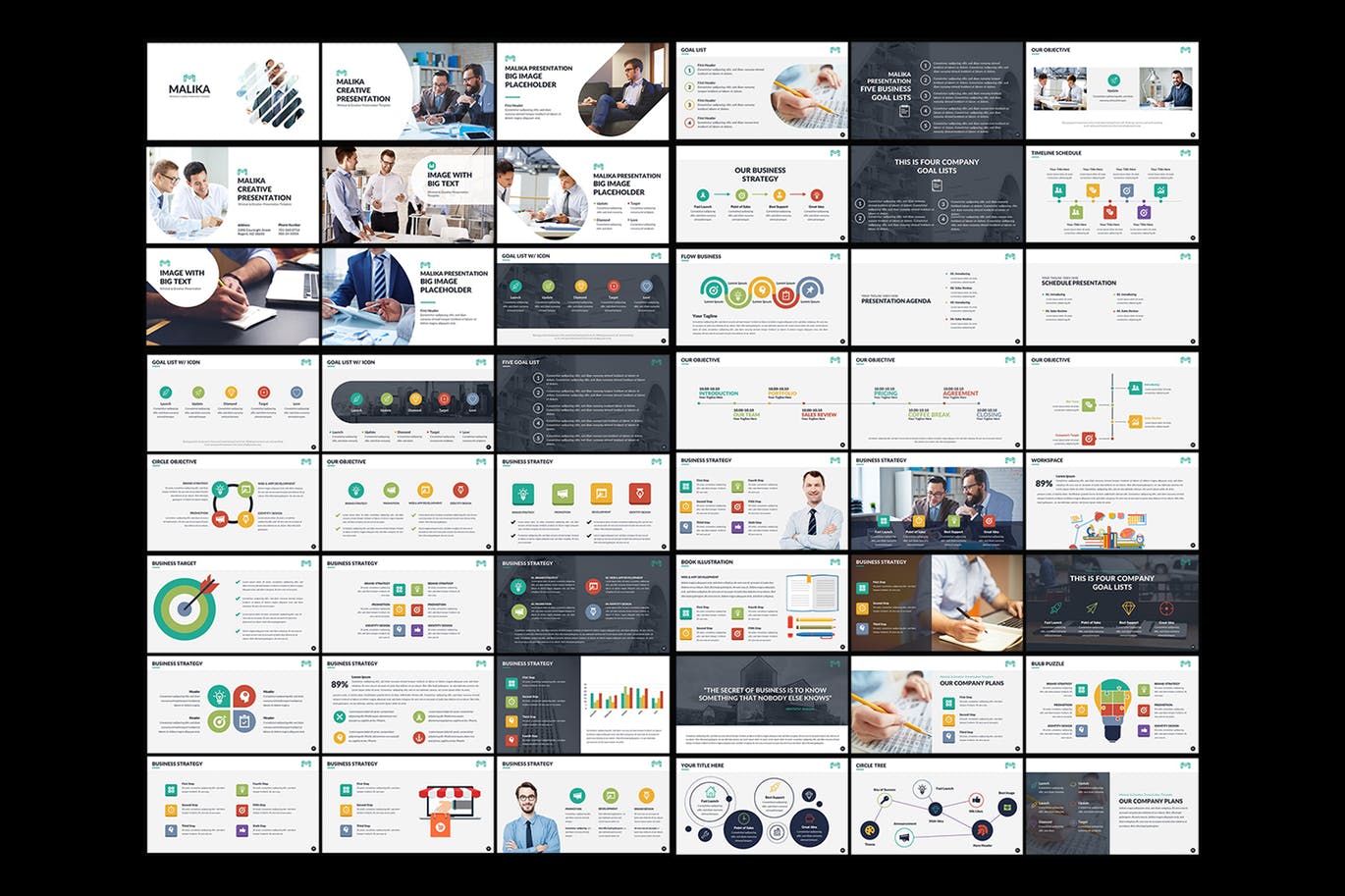 时尚简约商务大数据keynote幻灯片演示模板（key）插图(9)