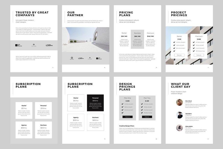 现代简单极简主义风格谷歌幻灯片模板 NORS Vertical Google Slide + GIFT插图(14)