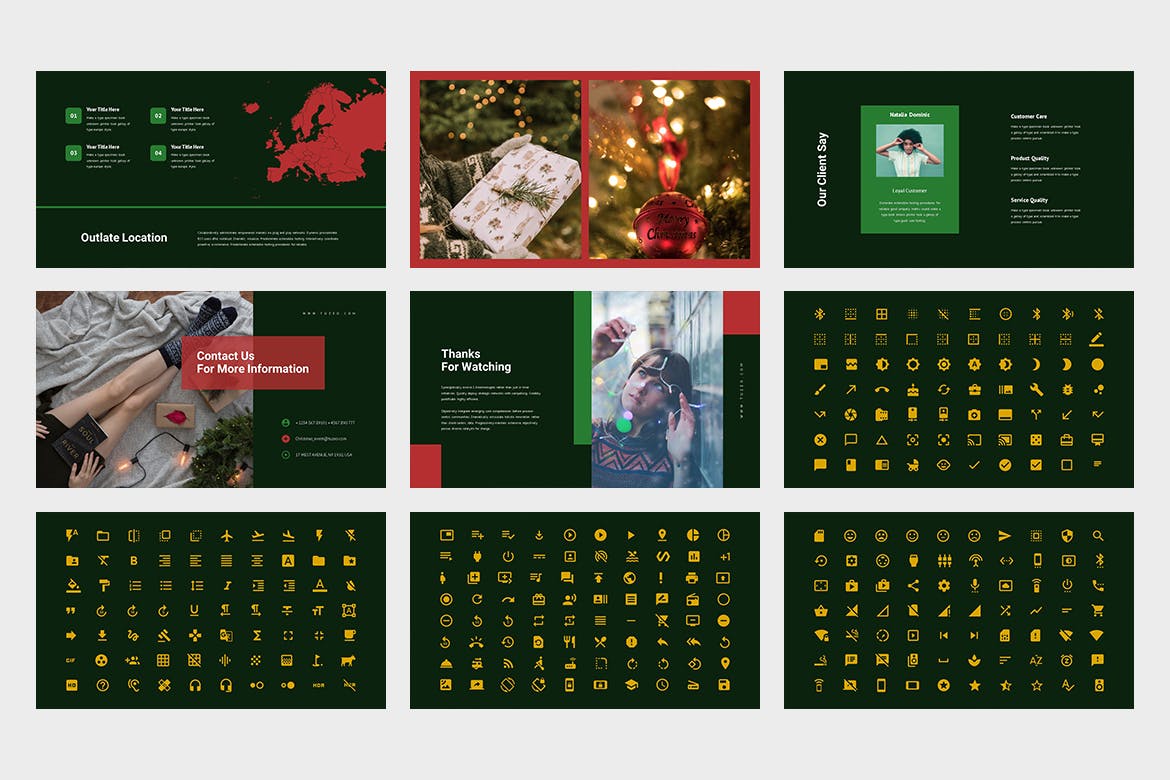 圣诞节活动促销主题Keynote幻灯片模板 Tuzeo : Christmas Event Promo Keynote插图(6)