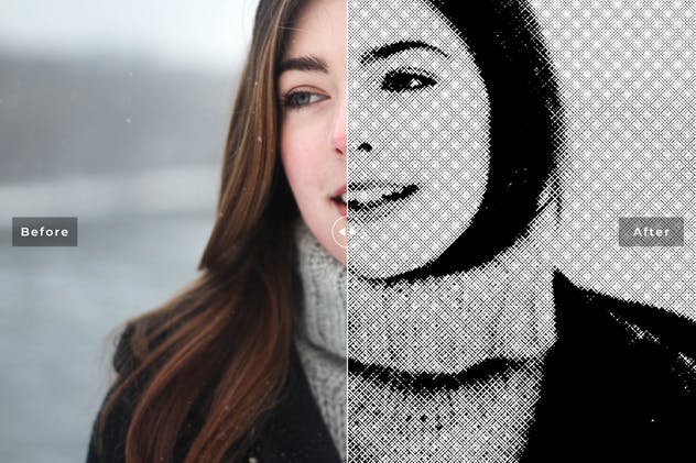 PS半调图案Photoshop动作 Pinhole Halftone Photoshop Actions插图(5)