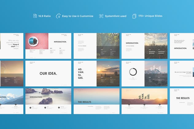 简约设计风格企业宣传介绍PPT幻灯片模板 Flow Powerpoint Template插图(1)