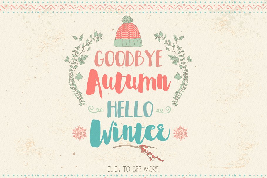 手写英文字体 Winter Tales – cozy font trio插图(2)