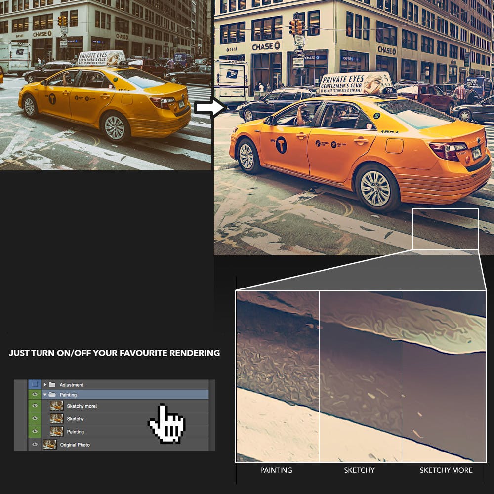 一键转油画效果PS动作 Smart Painting Effect for Photoshop插图(5)