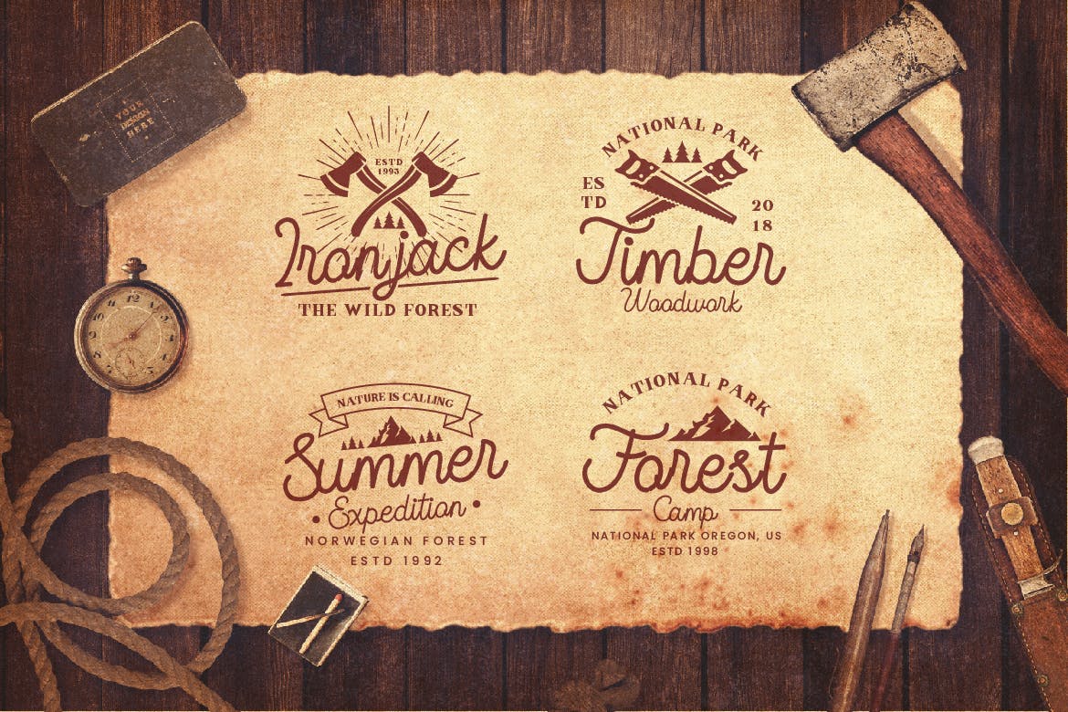 Monoline复古设计风格英文书法字体 The Wood – Vintage Monoline Script插图(3)