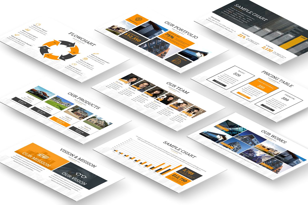 极简主义建筑行业幻灯片模板下载[key]插图(1)