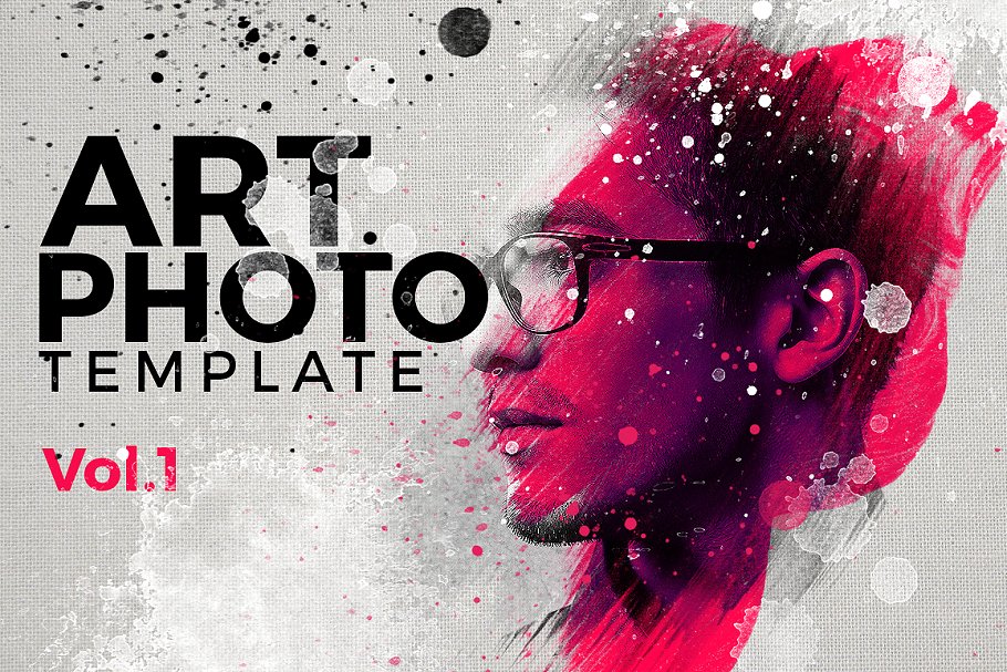 艺术照片智能对象图层PSD模板 Art Photo Template/Mock-up V.1插图