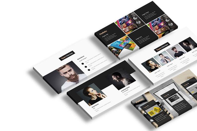 创意互联网产品服务介绍PPT演示文稿模板 Rockefeller Creative Powerpoint Presentation插图(1)