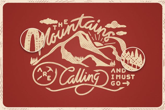 美式复古文本效果PS图层样式 Hometown Effects Pack插图(2)