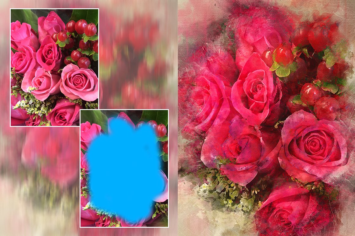 超酷水彩风格ps动作 Watercolor Photoshop Action插图(6)