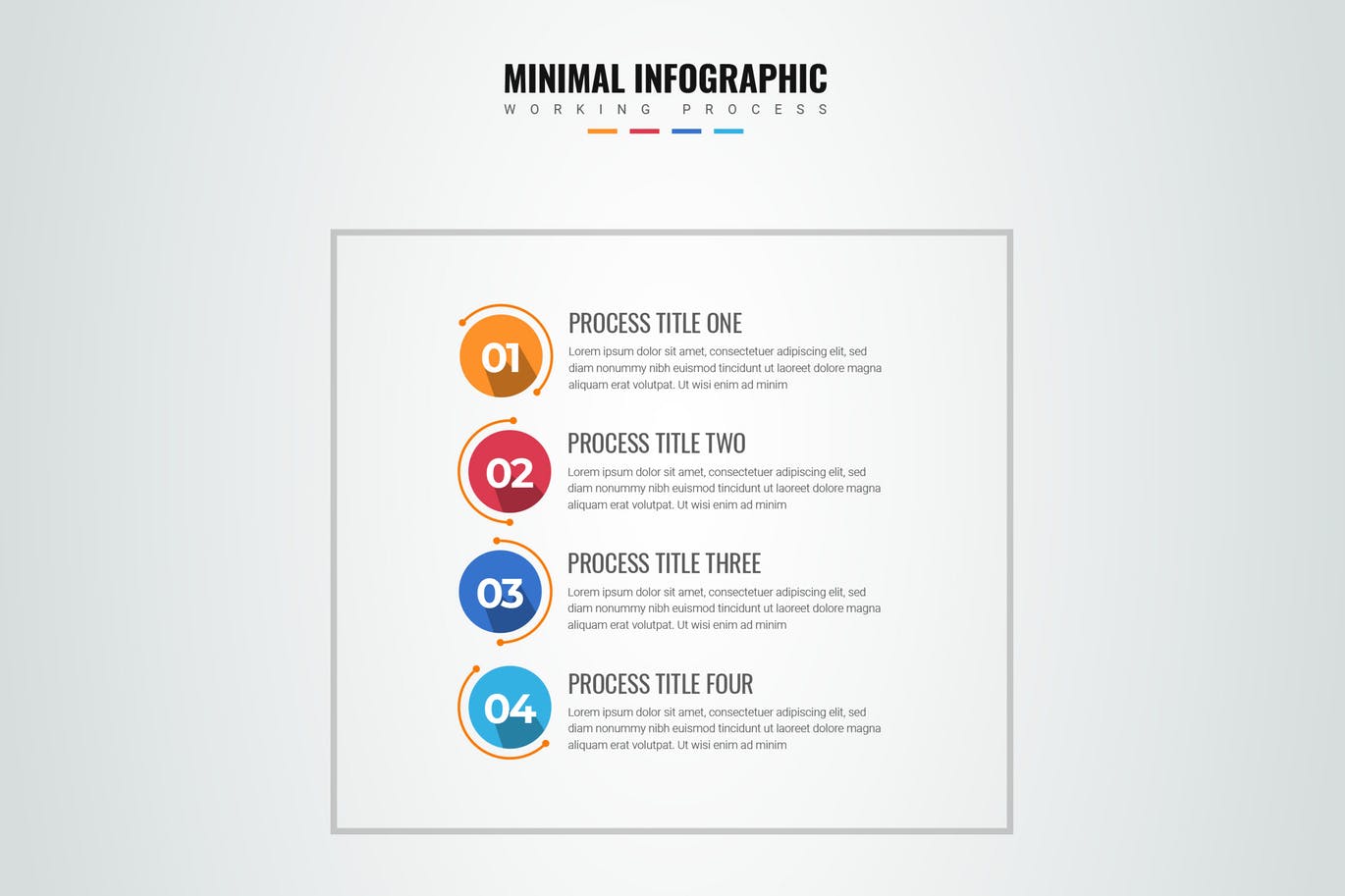 步骤说明信息图表图形设计模板 Step By Step Info graphic Design插图