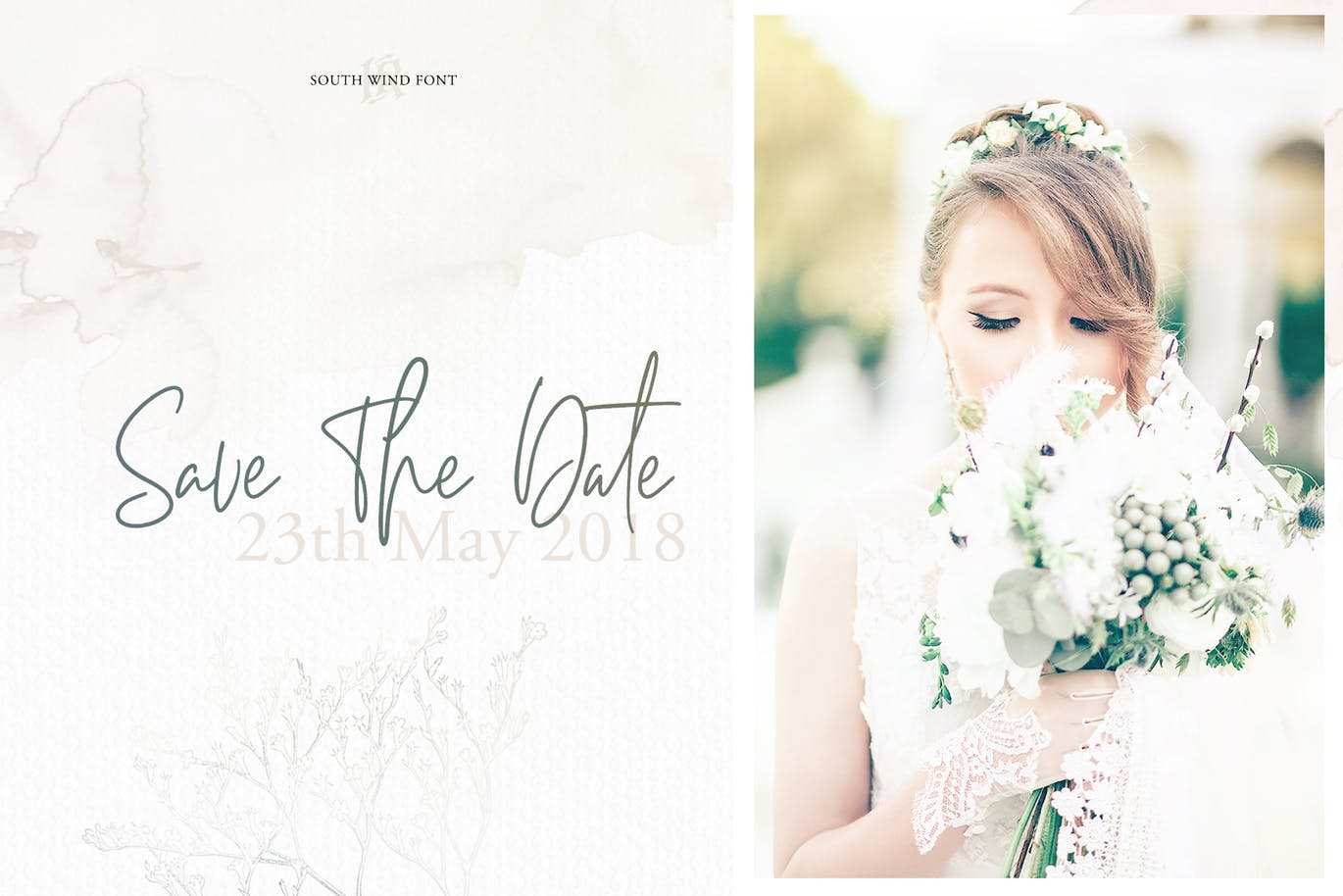 英文现代钢笔书法字体下载 South Wind Font插图(2)