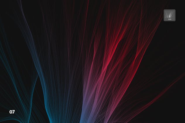 数码仿真柔顺头发特效图案PS笔刷 Digital Smooth Flow of Hairs Photoshop Brushes插图(7)