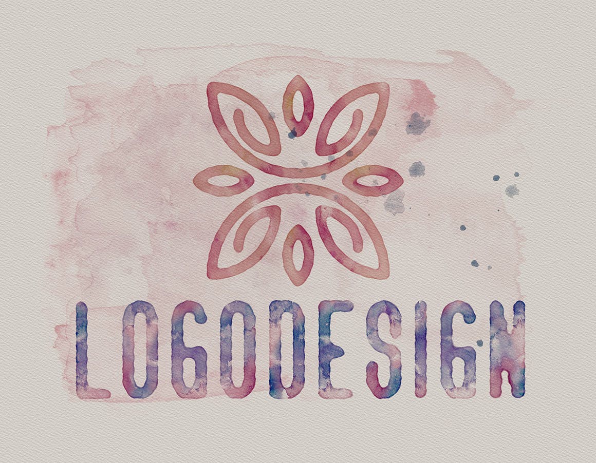 5款添加水彩文字效果PSD分层模板 5 Watercolor Text or Shape Effect Templates插图(4)