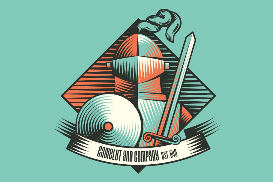 现代木刻纹理AI笔刷 Modern Woodcut Brushes插图(5)