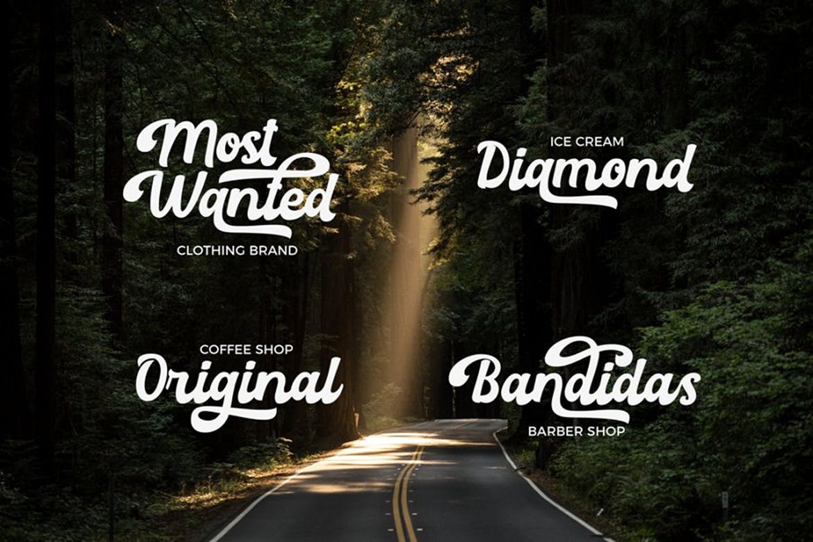 Logo设计&标题排版英文笔刷手写字体 Rachael Script插图(7)