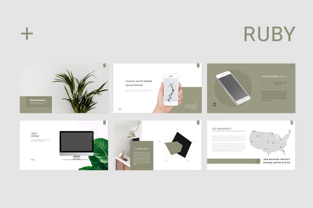 极简主义家居生活主题Google Slides品牌幻灯片模板 Griselle Google Slides插图(8)