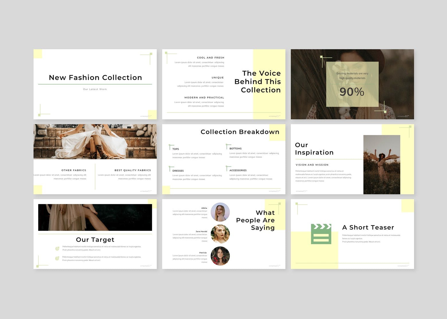 时尚服饰品牌推广三合一幻灯片设计模板[PPT/Sildes/Keynote] Archiepelago – Powerpoint/Google Slide/Keynote插图(3)