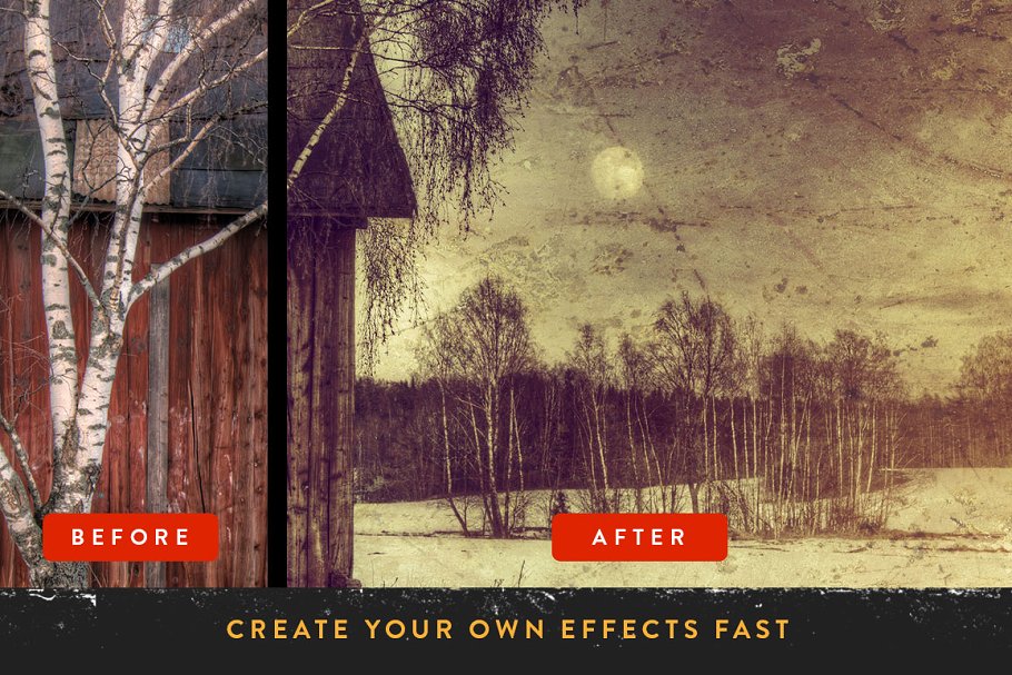 复古怀旧照片效果生成PS动作 RetroLab – Retro Photo Lab插图(4)