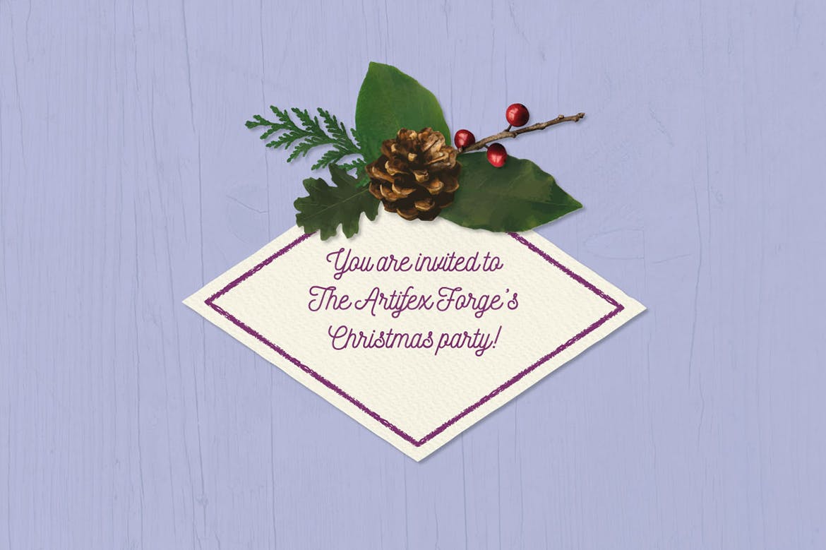 逼真植物花卉图案AI笔刷 The Vector Florist – Brushes: Winter插图(4)